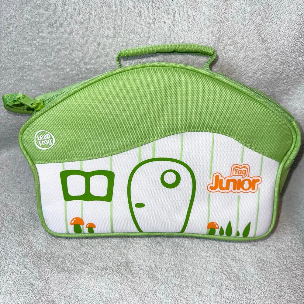 NWOT LeapFrog Tag Junior Storage Case Carrying Green Zip Bag Leap Frog Jr